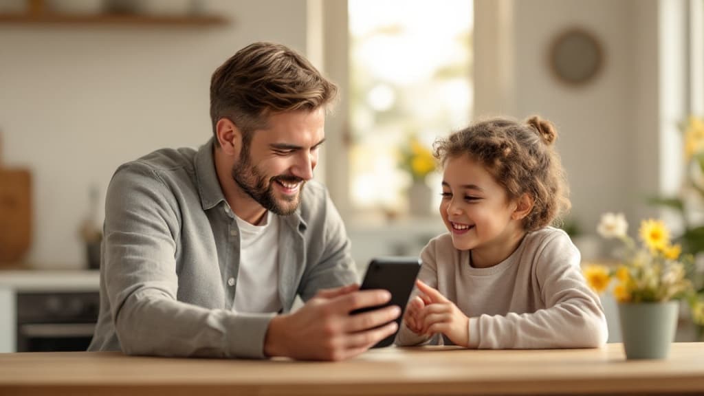 Person setting up a new smartphone with AppStarter Compass guidance